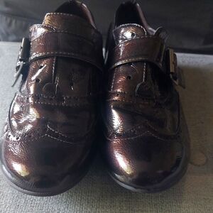 Breckelle's Women's Sharon-84 Brown Color Crinkle Oxford Loafer Shoes